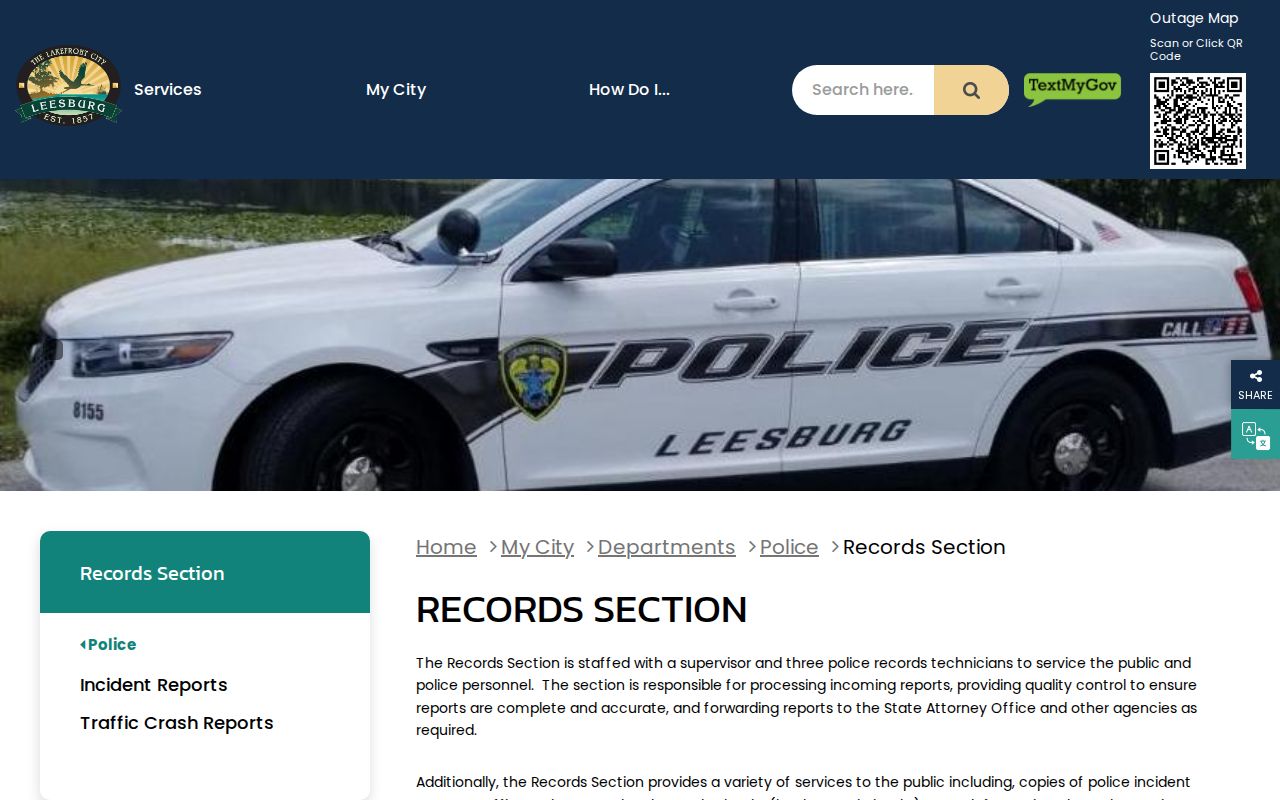 Leesburg Police records route for Lake County arrest reports